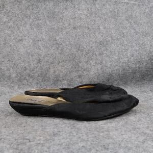 Port of Naples Shoes Womens 6 Mule Slip On Fashion Black Low Wedge Closed Toe